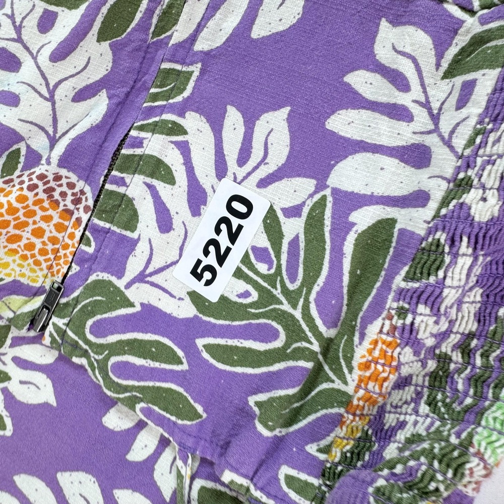 Pataloha Patagonia Dress Womens 8 Tropical Floral Smocked Cotton Midi Sundress - Picture 12 of 12